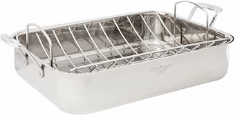 Cuisinart Chef's Classic Stainless 16-Inch Rectangular Roaster with Rack