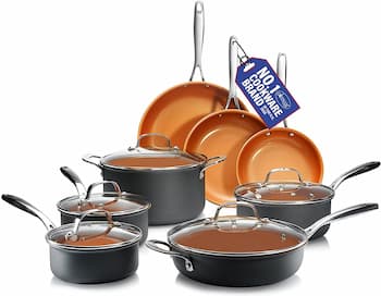 GOTHAM STEEL Pro Hard Anodized Pots and Pans 13 Piece Premium Cookware Set