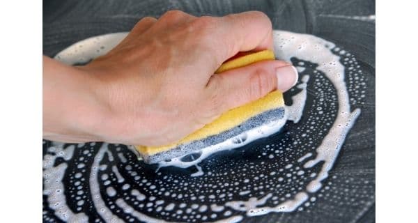 Cleaning with a damp cloth