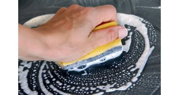 Cleaning with a damp cloth