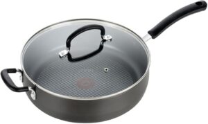 T fal Ultimate Hard Anodized Non Stick Jumbo Cooker With Lid Helper Handle 5 Quart