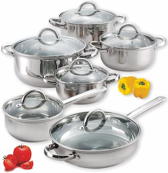 Cook N Home Stainless Steel Cookware Set 