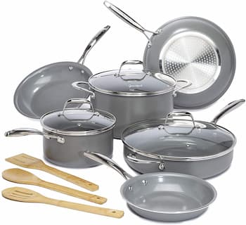 Goodful ceramic cookware set for gas stove