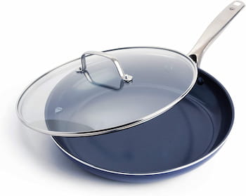Blue Diamond Ceramic Pan with Lid