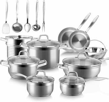 Duxtop Professional Stainless Steel Induction Cookware Set, 19PC