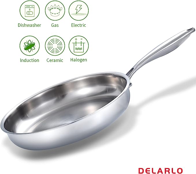 DELARLO Tri-Ply steel frying pan