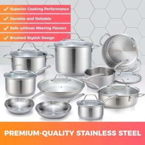 Stainless steel cookware sets