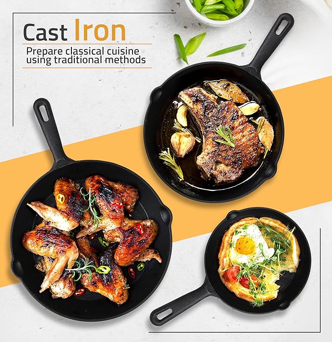The Infamous Utopia Kitchen Pre-Seasoned Cast Iron Skillet Set: A Complete Review in 2024