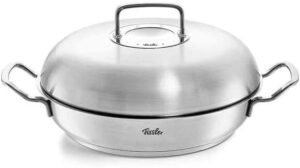 Fissler Original-Profi Collection Stainless Steel 11 Inch Serving Pan with High Dome Metal Lid