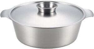 Yoshikawa SJ1678 Luxury Stainless Steel Shabu Pot, 10.2 inches (26 cm)