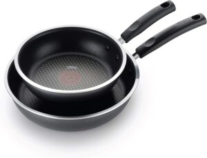 T-fal Signature Nonstick Fry Pan Set 8, 10.5 Inch Oven Safe 350F Cookware, Pots and Pans, Dishwasher Safe Black