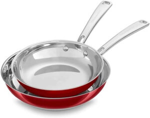 KitchenAid Stainless Steel 8 and 10 Skillets Twin Pack