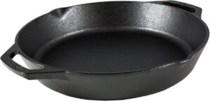 Lodge 12 Inch Pre-Seasoned Cast Iron Skillet - Dual Assist Handles - Use in the Oven, on the Stove, on the Grill, or Over a Campfire - Black