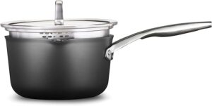 Calphalon® Premier™ Hard-Anodized Nonstick 3.5-Quart Saucepan with Lid