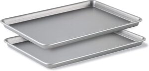 Calphalon Premium Nonstick Baking Pans Set of 2, 12 x 17 inch, Silverware, Heavy Gauge Steel Core