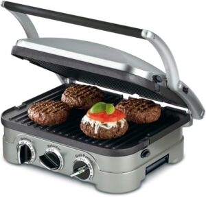 Cuisinart Panini Press, Stainless Steel Griddler, Sandwich Maker & More, 5-IN-1, GR-4NP1