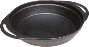 Pie Pan - Pre-Seasoned Cast Iron 12 x 9.5 x 2 Inches By Old Mountain