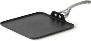 Calphalon Contemporary Hard-Anodized Aluminum Nonstick Cookware, Square Griddle Pan, 11-inch, Black